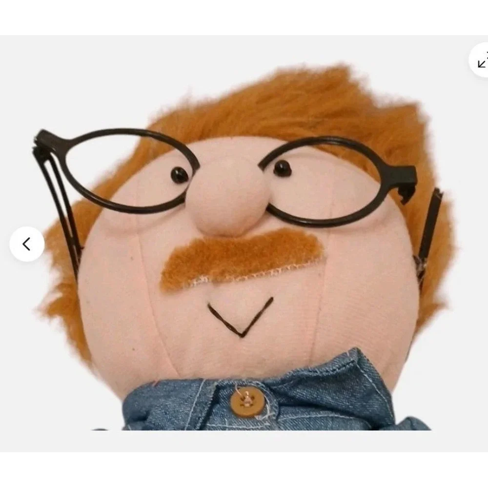 Rare 80s Empire Carpet Guy Doll Elmer Lynn Hauldren Plush Stuffed Toy Glasses